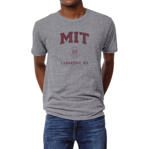 League-Legacy Men's MIT Engineers Grey Victory Falls Logo T-Shirt, XS, Gray