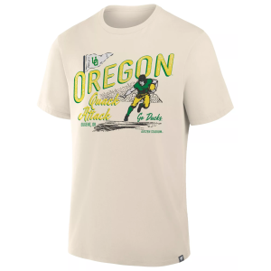 NCAA Men's Oregon Ducks Khaki Fearless Drive T-Shirt, Small, Tan
