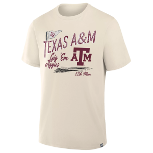 NCAA Men's Texas A&M Aggies Khaki Fearless Drive T-Shirt, XXL, Tan