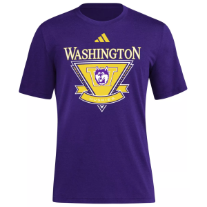 adidas Men's Washington Huskies Dark Purple Echoes of the Past Short Sleeve T-Shirt, Small
