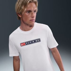Nike Men's Paris Saint-Germain 2025 White Logo T-Shirt, Small
