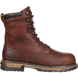 Rocky Men's IronClad 8" Waterproof Work Boots, 9.5 W, Brown