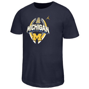 Nike Youth Michigan Wolverines Navy Icon Short Sleeve T-Shirt, Medium, Blue