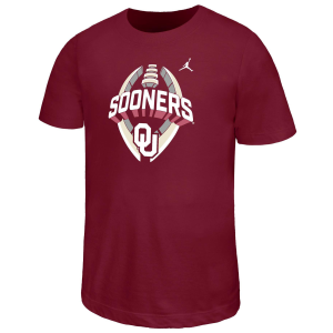 Nike Youth Oklahoma Sooners Crimson Icon Short Sleeve T-Shirt, Large, Red