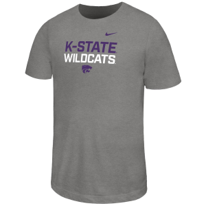Nike Youth Kansas State Wildcats Grey Legend Short Sleeve T-Shirt, Medium, Gray