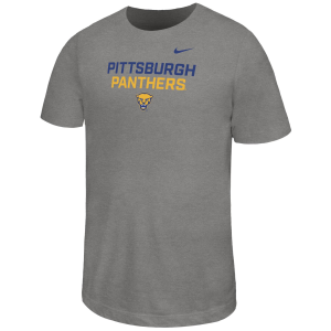 Nike Youth Pitt Panthers Grey Legend Short Sleeve T-Shirt, Medium, Gray
