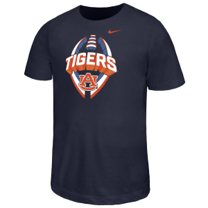 Nike Youth Auburn Tigers Navy Core Short Sleeve T-Shirt, Medium, Blue