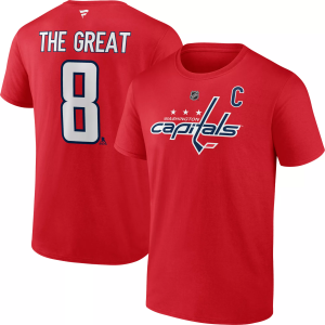 NHL Men's Washington Capitals Alexander Ovechkin #8 'Great 8' Red T-Shirt, Small