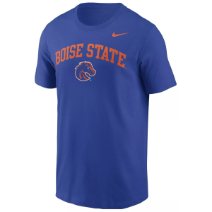 Nike Men's Boise State Broncos Royal Arch Logo T-Shirt, Small, Blue