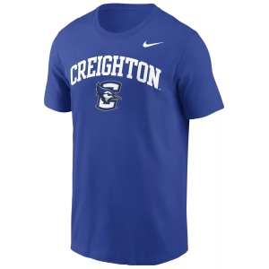 Nike Men's Creighton Bluejays Royal Arch Logo T-Shirt, Small, Blue