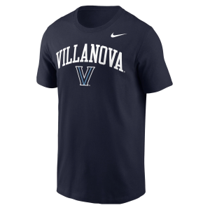 Nike Men's Villanova Wildcats Navy Core Cotton Arch Location Short Sleeve T-Shirt, Small, Blue