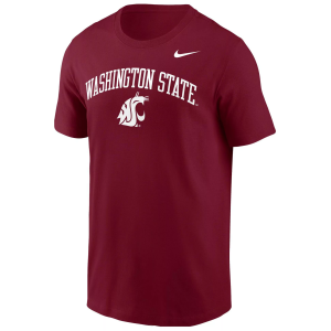 Nike Men's Washington State Cougars Crimson Arch Logo T-Shirt, Small, Red