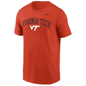Nike Men's Virginia Tech Hokies Orange Arch Logo T-Shirt, Small