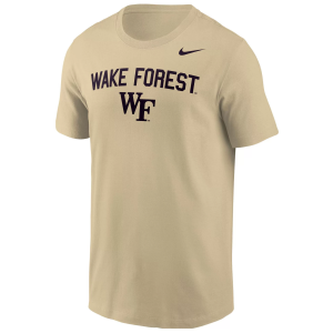 Nike Men's Wake Forest Demon Deacons Gold Arch Logo T-Shirt, Small, Yellow