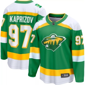 NHL Adult Minnesota Wild Kirill Kaprizov #97 Breakaway Alternate Replica Jersey, Men's, Small, Green
