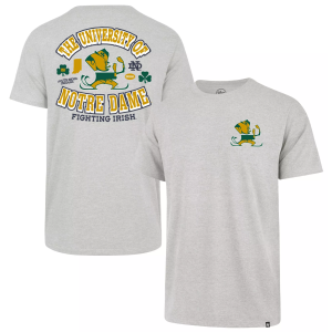 '47 Men's Notre Dame Fighting Irish Grey Regional Backer Short Sleeve T-Shirt, Small, Gray