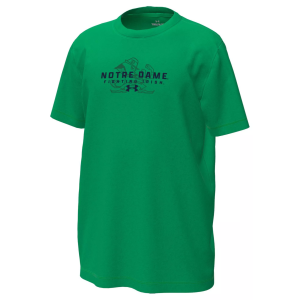 Under Armour Youth Notre Dame Fighting Irish Green Tech Stretch Short Sleeve T-Shirt, Small