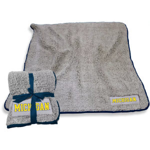 Logo Brands Michigan Wolverines 50'' x 60'' Frosty Fleece Blanket, Blue