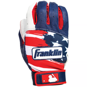 Franklin Youth Pro Classic Batting Gloves, Large, Red/White/Blue