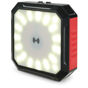 WeatherX Solar Power Bank & Light with Wireless Charger, Red