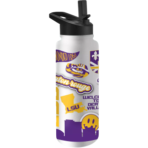Logo Brands LSU Tigers 34 oz. Stainless Steel Native Quencher Water Bottle
