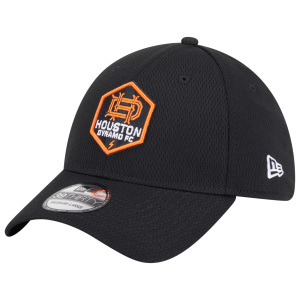 New Era Adult Houston Dynamo 39Thirty Stretch Fit Hat, Men's, Small/Medium, Black