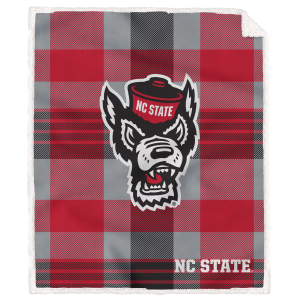 Pegasus NCAA NC State Wolfpack Plaid Steel Blanket