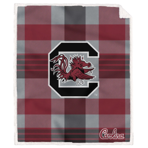 Pegasus NCAA South Carolina Gamecocks Plaid Steel Blanket