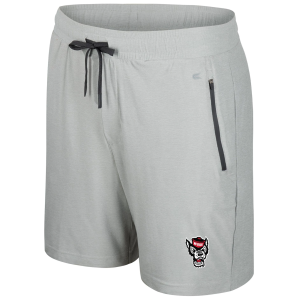 Colosseum Men's NC State Wolfpack Ash Grey Atomic Shorts, XL, Gray
