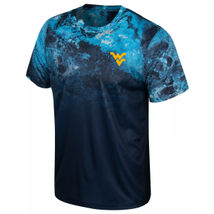 Colosseum Men's West Virginia Mountaineers Dark Blue Newport Performance T-Shirt, Medium