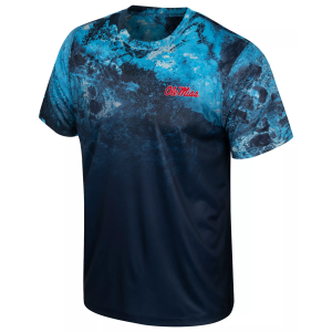 Colosseum Men's Ole Miss Rebels Dark Blue Newport Performance T-Shirt, Large