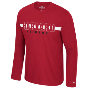 Colosseum Men's Harvard Crimson Cardinal Bar Long Sleeve T-Shirt, XL, Red