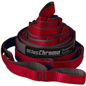 ENO Atlas Chroma Hammock Straps, Red/Charcoal