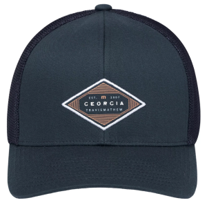 TravisMathew Men's Sunrise Surf GA State Golf Hat, Blue Nights