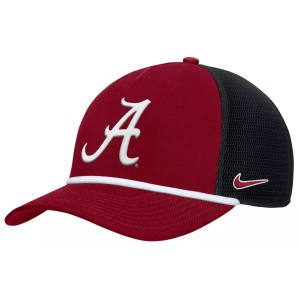 Nike Nike Adult Alabama Crimson Tide Team Crimson Rope Adjustable Trucker Hat, Men's, Medium/Large, Red - $34.00 at DICK'S Sporting Goods