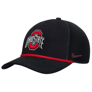 Nike Nike Adult Ohio State Buckeyes Black Rope Adjustable Trucker Hat, Men's, Medium/Large - $34.00 at DICK'S Sporting Goods