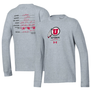 Under Armour Under Armour Youth Utah Utes Grey Performance Cotton Long Sleeve T-Shirt, Medium, Gray - $13.97 at DICK'S Sporting Goods
