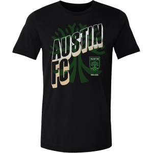 500 LEVEL Adult Austin FC Black Wave Bold T-Shirt, Men's, Small