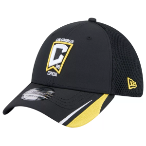 New Era New Era Adult Columbus Crew Black Linear 39Thirty Stretch Fit Hat, Men's, Medium/Large - $16.99 at DICK'S Sporting Goods