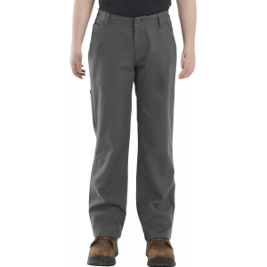 Carhartt Boys' Rugged Flex Loose Fit Canvas Utility Bootcut Work Pants, Size 16, Asphalt