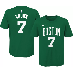 Nike Youth Boston Celtics Jaylen Brown #7 Green Cotton T-Shirt, Medium
