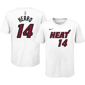 Nike Youth Miami Heat Tyler Herro #14 Cotton White T-Shirt, Medium