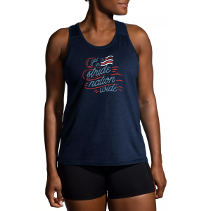 Brooks Women's Distance Run USA Tank, XL, Navy