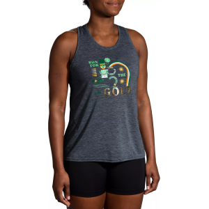 Brooks Women's Run Lucky Distance Tank Top, XS, Asphalt