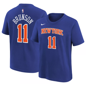 Nike Youth New York Knicks Jalen Brunson #11 Swingman Jersey, Small, Blue