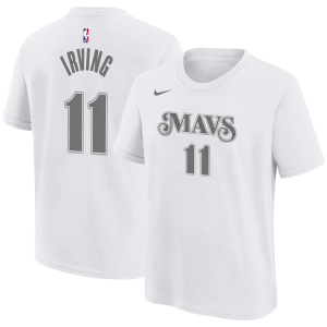 Nike Youth 2024-25 City Edition Dallas Mavericks Kyrie Irving #11 T-Shirt, Medium, White