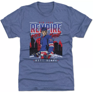 500 LEVEL Adult New York Matt Rempe #73 Empire State Royal T-Shirt, Men's, Small, Blue