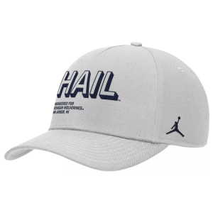 Jordan Adult Michigan Wolverines Photon Dust 'Engineered For' Rise Adjustable Hat, Men's, Medium/Large, White