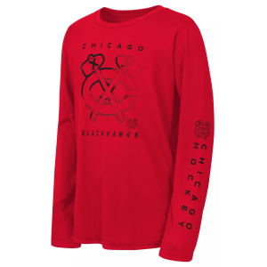 Outerstuff NHL Youth Chicago Blackhawks Red 'Seize The Win' Long Sleeve T-Shirt, Large - $9.97 at DICK'S Sporting Goods