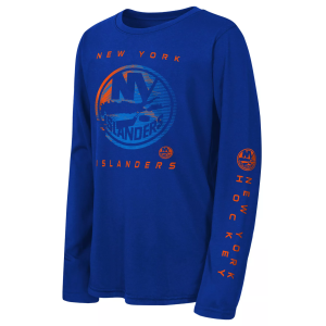 NHL Youth New York Islanders Blue 'Seize The Win' Long Sleeve T-Shirt, Large